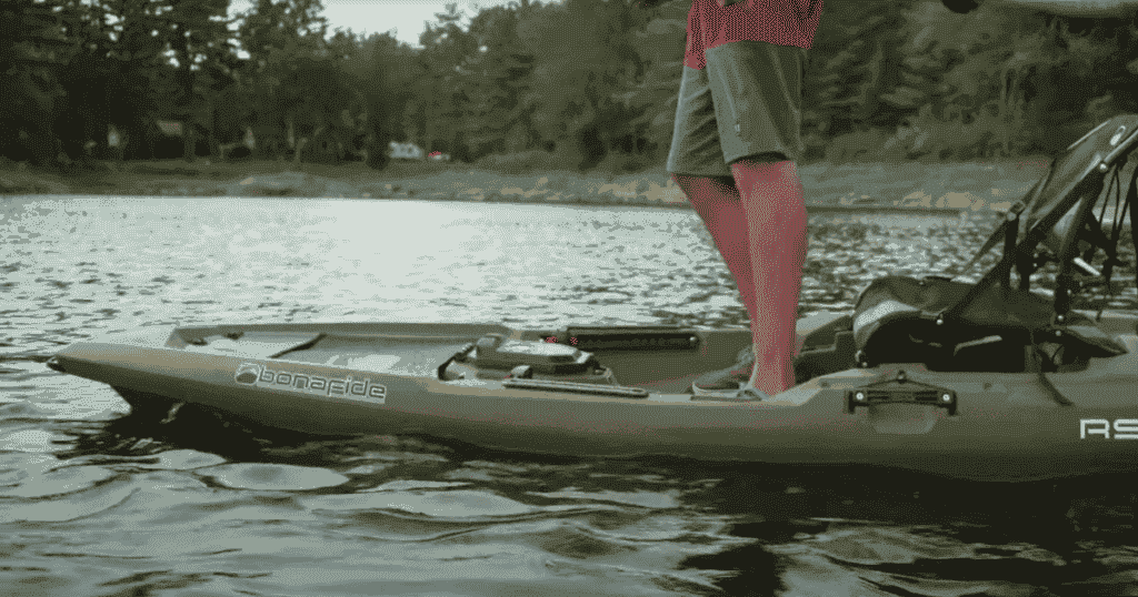 ken standing on the bonafide rs117 kayak