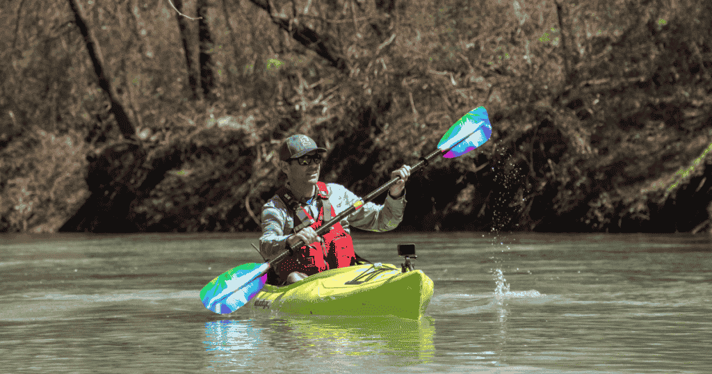ken whiting reviewing the liquid logic saluda kayak paddling photography