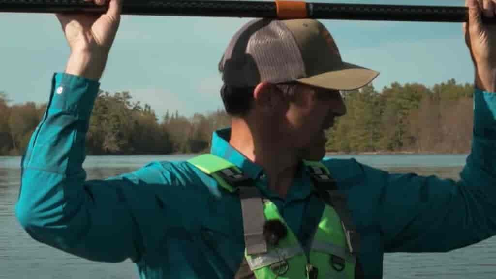 Learn to kayak with proper paddle grip.  Put your arms at right angles to form the paddler's box.