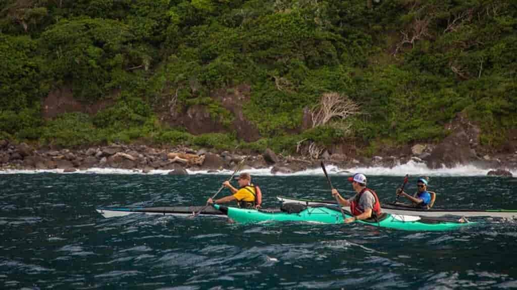 ocean kayak tours and sea kayaking trips by Soufriere Outdoor Center.