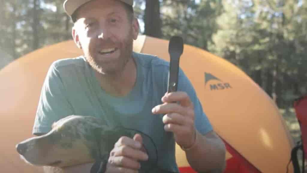 New hiking gear: an amazing 3 in one spork: fork, knife and spoon