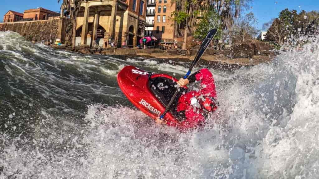 Nick riding the Columbus Georgia wave right in town: One of the great family activities