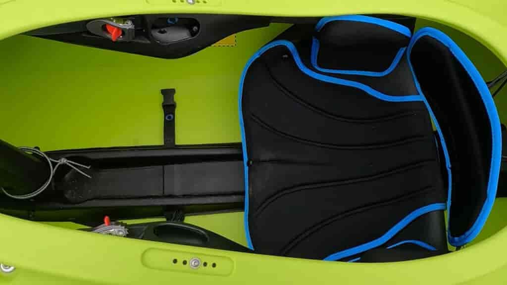 The seat and outfitting are great on all Pyranha kayaks!