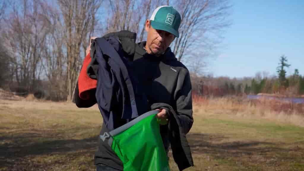 I have a spring kit that includes layers and items that can keep me warm in a pinch.