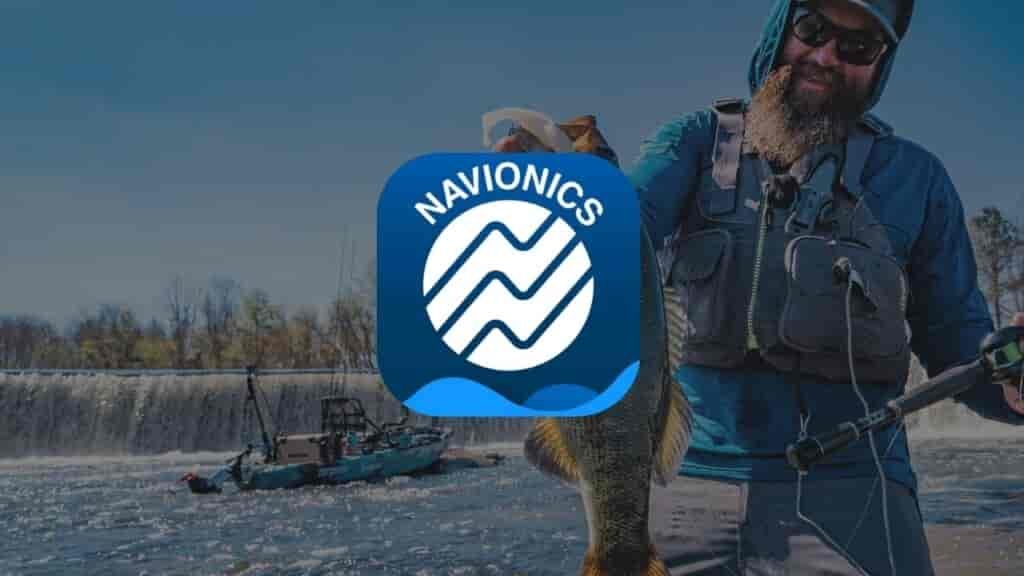 navionics App for fishing jameson holding fish